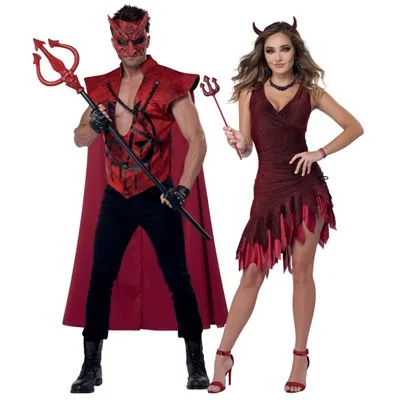 Disfraces de pareja de ángeles y diablo